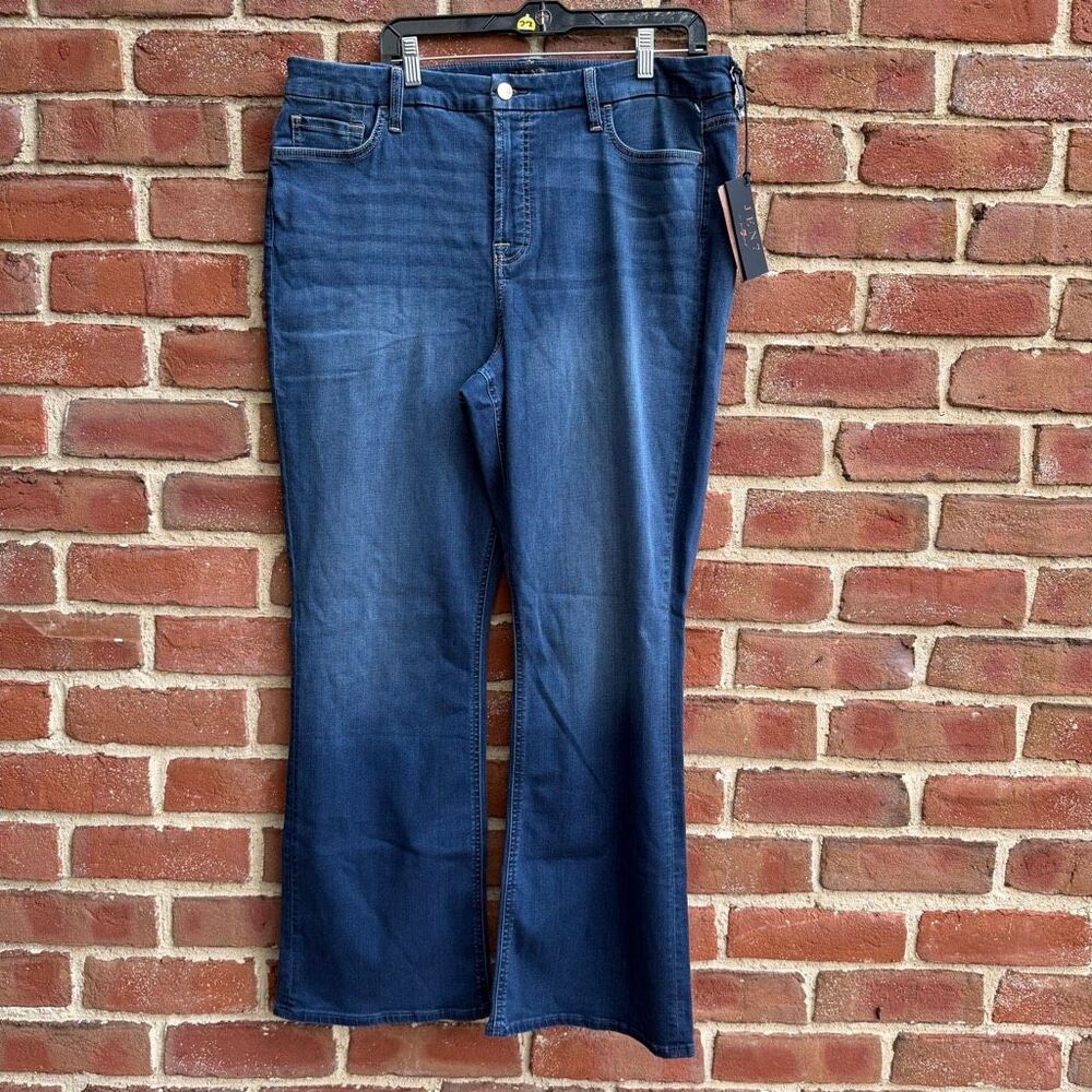 Jen7 by 7 For All Mankind Women's Slim Fit Stretch Bootcut Jeans Blue Sz 18 NWT
